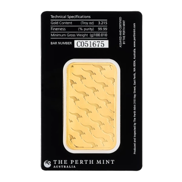 100 Gramm Goldbarren Perth Mint