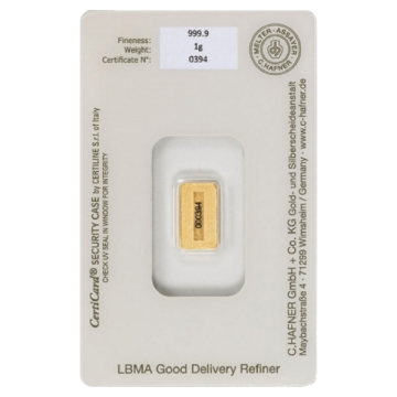 1 Gramm Goldbarren C.HAFNER