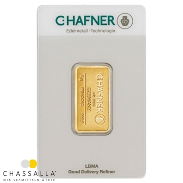 Produkt 5 Gramm Goldbarren C.HAFNER Foto