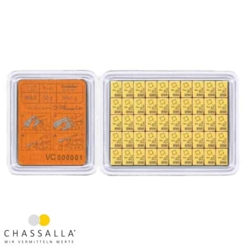 Produkt 50 x 1 Gramm Goldbarren CombiBar™ Valcambi/ESG/Heraeus Foto