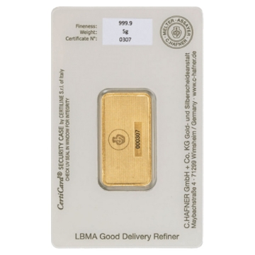 5 Gramm Goldbarren C.HAFNER