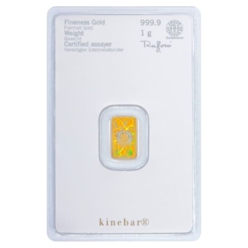 1 Gramm Kinebar® Goldbarren Heraeus
