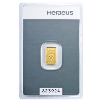 Produkt 1 Gramm Kinebar® Goldbarren Heraeus Foto