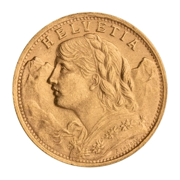 20 Schweizer Franken 'Vreneli' (5,81 g) Goldmünze (CHE)