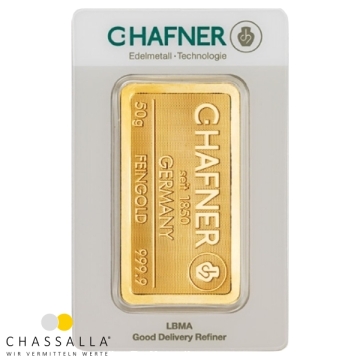 Produkt 50 Gramm Goldbarren C.HAFNER Foto