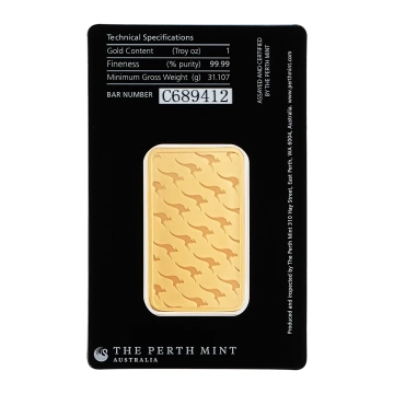 1 Unze (31,1 Gramm) Goldbarren Perth Mint