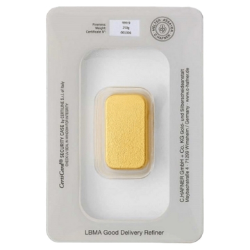 250 Gramm Goldbarren C.HAFNER