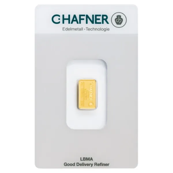 2 Gramm Goldbarren C.HAFNER