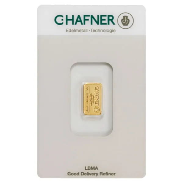1 Gramm Goldbarren C.HAFNER