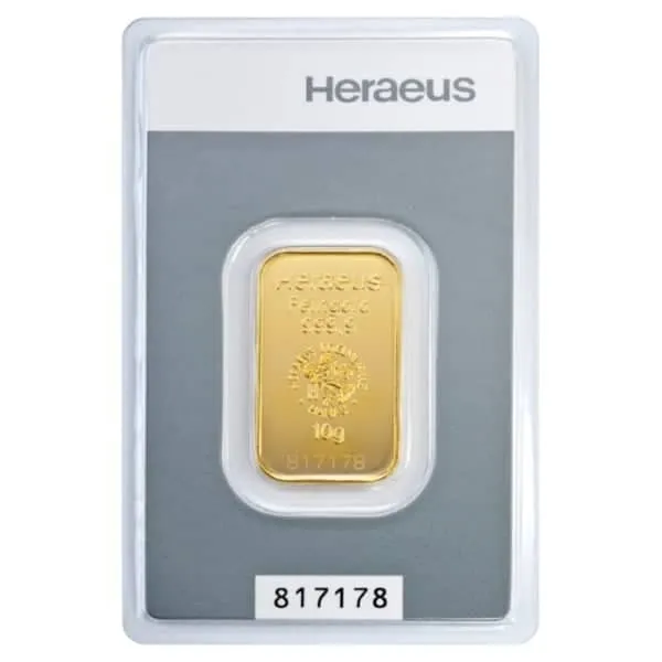 10 Gramm Kinebar® Goldbarren Heraeus