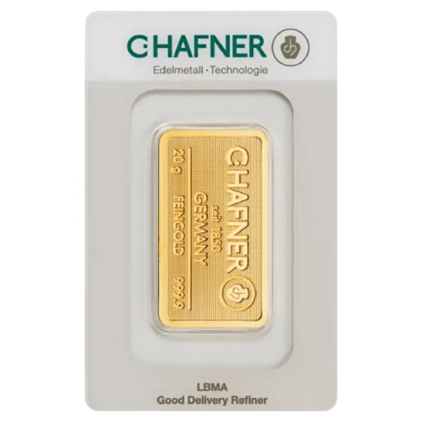 20 Gramm Goldbarren C.HAFNER