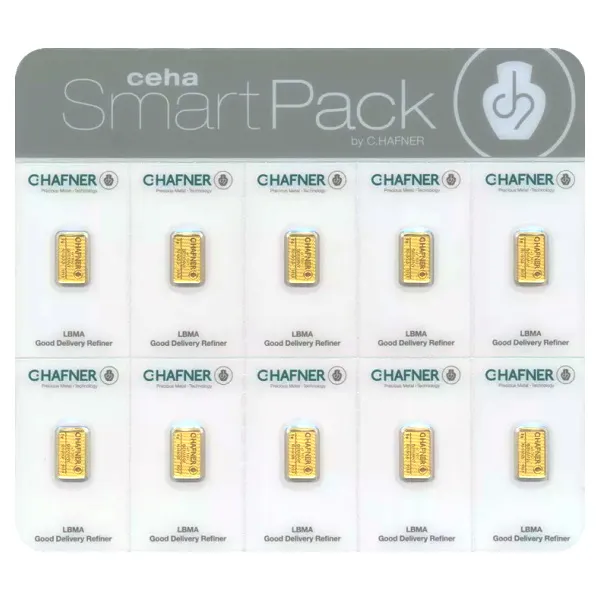 10x2 Gramm SmartPack Goldbarren C.HAFNER